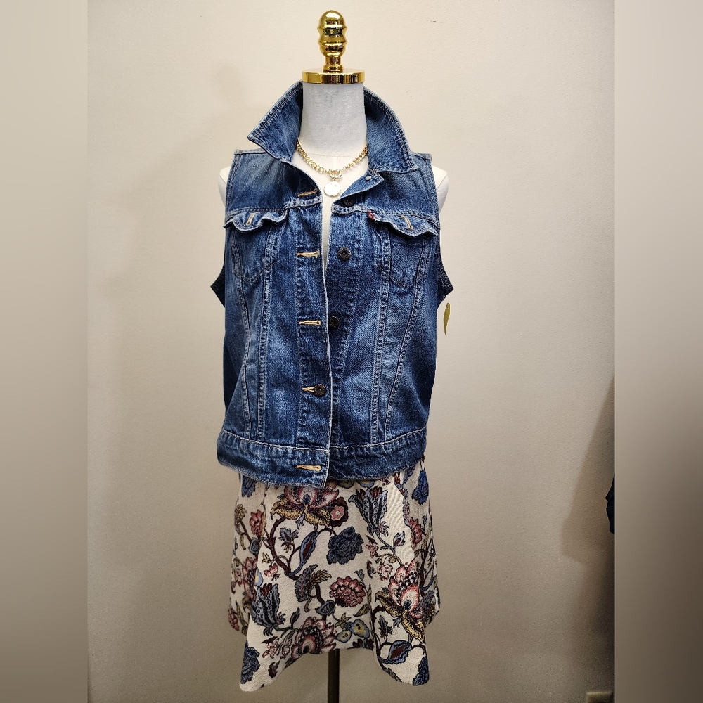 Levi's Denim Blue Jean Vest, Size Large
